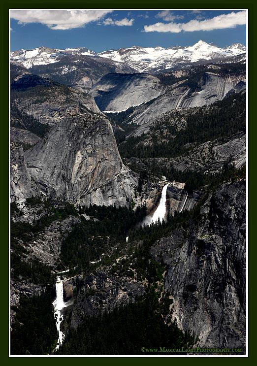 Sierra Nevada Snow Pack<br />From Washburn PointSierra Nevada Snow Pack<br />Snow pack measuring nearly 200% of normal high in the Sierra Nevada range will feed Yosemite waterfalls long into the summer.The raging waters can be seen here in Vernal and Nevada Falls feeding the Merced River.